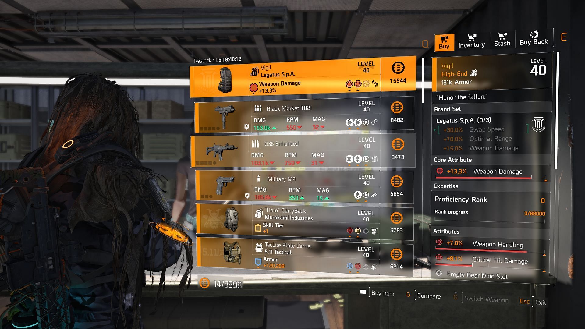 The Division 2 vendor at the White House helipad (Image via Sportskeeda Gaming || Ubisoft)